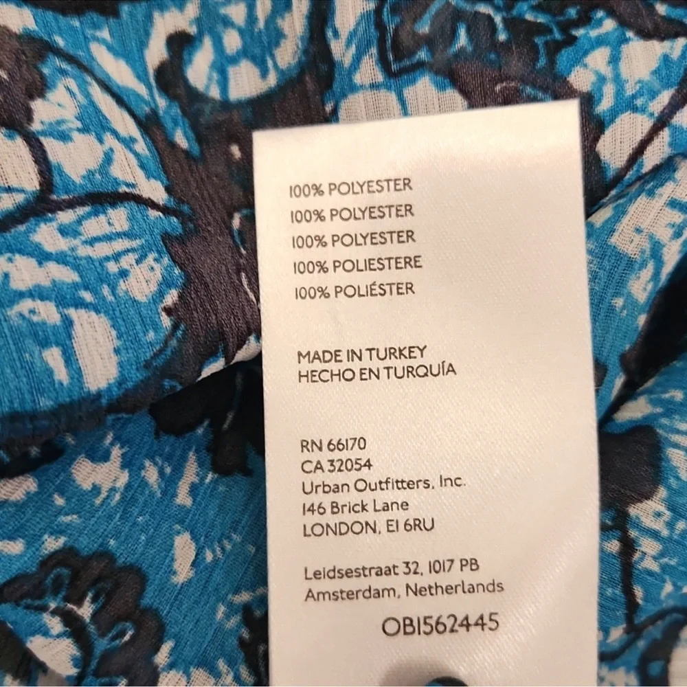 NWT Anthropologie By Anthropologie Sheer Printed Peasant SIZE SMALL - Picture 7 of 10